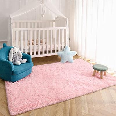 Baby Pink Area Rug for Bedroom Living Room Carpet Home Decor