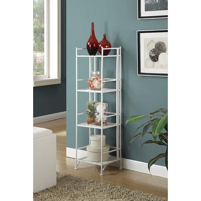 44.75 Xtra Storage 4 Tier Folding Metal Shelf Black - Breighton Home