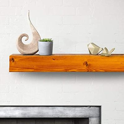 Wallscapes Shelf with Drawer 19 in. x 9.875 in. Floating Oak Finish Modern Decorative Shelf