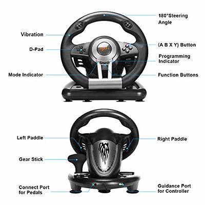 Gaming Steering Wheel PXN V9 Volante PC Gaming Racing Wheel for  PS4/PS3/Xbox One/Android TV/Nintendo Switch/Xbox Series S/X