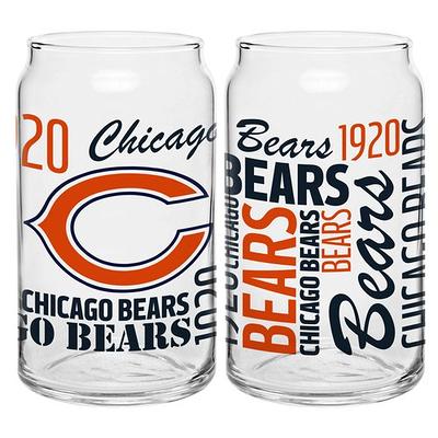 Football Fan Shop Chicago Bears 16oz. Smiley Can Glass