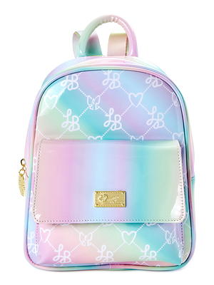 Betsey Johnson Rainbow Glitter Mini Backpack, mutli