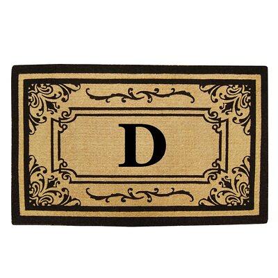 A1hc Natural Coir & Rubber Doormat, Thick Durable Doormats for Outdoor Entrance, Heavy Duty - 24 x 39 - Beige/Black