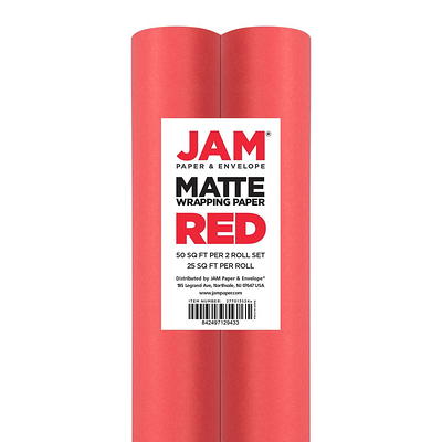 JAM Red Paper Matte Gift Wrap Papers, (2 Rolls) 25.5 sq ft. - Yahoo Shopping