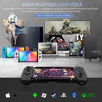  arVin Wireless Gaming Controller for iPhone, iPad, Android,  Samsung Galaxy, Tablet, Switch, PS4, PC Gamepad with Hall Effect  Joystick/Turbo/6-Axis Gyro/Vibration, Direct Play for Call of Duty, Genshin  : Video Games
