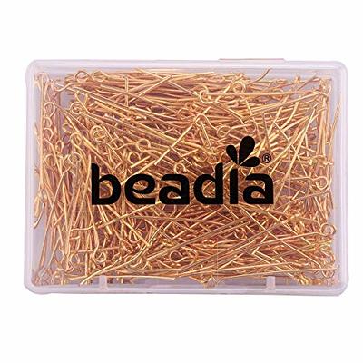 BEADIA Open Eye Pins Gold Head Pins for DIY Jewelry Making 30mm 300pcs -  Yahoo Shopping