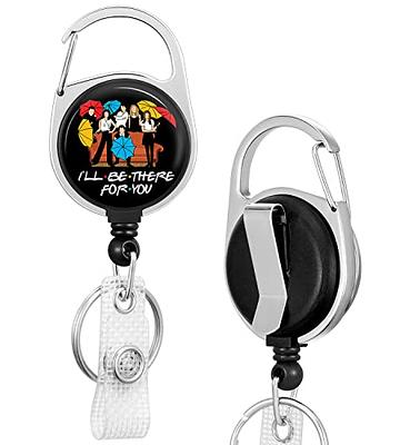 Plifal Badge Reels Holder Retractable Keychain Heavy Duty with ID
