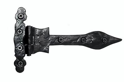 The Metal Magician Black T-Strap Hinges, Pack of 4 Heavy Duty Barn
