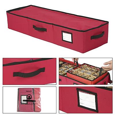 Sattiyrch Underbed Christmas Ornament Storage Box Zippered Closure,Stores  up to 96 of The 3-inch Standard Christmas Ornaments, Xmas Holiday  Accessories Storage Container with Dividers & Two Handles - Yahoo Shopping