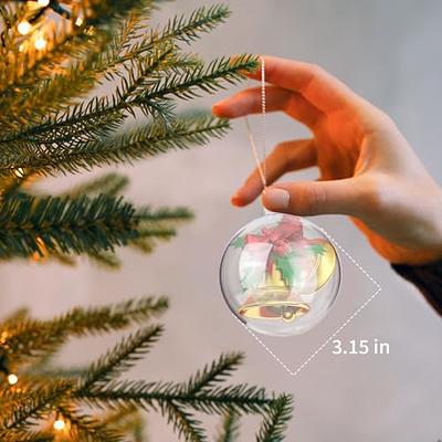  20 Pack DIY Ornament Clear Fillable Baubles Craft Christmas  Decorations Tree Ball for New Years Present Holiday Wedding Party Home  Decor Bath Bomb (3.15”) : Home & Kitchen