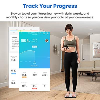 Etekcity Smart Scale: Body Weight/Fat, BMI, Bluetooth 400lb