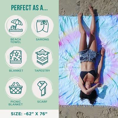 Sand Cloud Turkish Beach Towel - Oversized & Sand Proof - 100% Certified  Organic Turkish Towel - Quick Dry Towel for Beach, Blanket or Bath Towel -  As Seen on Shark Tank 