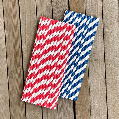 EcoChoice 8 1/2 Colossal Red and White Striped Unwrapped Paper