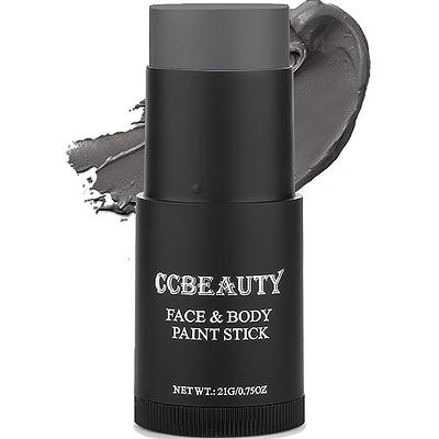 Face Body Paint Stick Oil(0.75 Oz),Clown White Eye Black Cream Blendable  Foundation Makeup Sticks for Sfx Makeup,Non-Toxic Face Painting Kit  Halloween