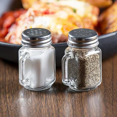 Adjustable Seasoning Shaker Glass Spice Jars 100ml Stainless Steel Lid Salt  Pepper Shaker Dispenser Refillable New