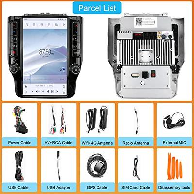 For 2019-2020 Ram 1500 Classic 2 Din Car Stereo Radio Dash Kit Wire Harness  Ant