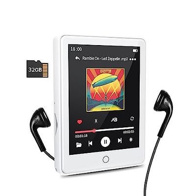 RUIZU 32GB MP3 Player with Bluetooth 5.3, 2.8 Full Touch Screen: Portable  Music Player with Speaker, Voice Recorder, FM Radio, HiFi Digital Audio  Player, Video Playback, E-Book, Support up to 128GB 