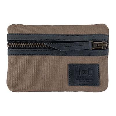 Waxed Zippered Pouch Fatigue Waxed Canvas