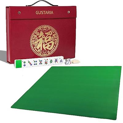  GUSTARIA Chinese Mahjong Set, with X-Large (1.5) 144 Numbered  Blue Tiles, 3 Dice and a Wind Indicator, Carrying Travel Case with English  Instruction Included (Mah-Jongg, Mah Jongg, Majiang) : Toys 
