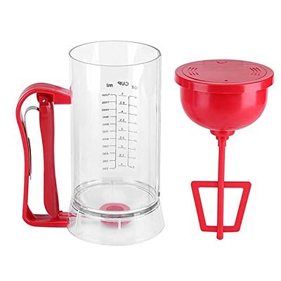 Batter Mixer Dispenser, 1200ML ABS Pancake Cupcake Waffle Batter Mixer  Machine, for Kitchen Use, Electric Battery Powered, Clear Calibration, Easy  To (Transparent Chamber + Red - Yahoo Shopping