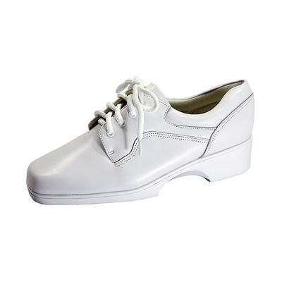 L'Amour, Infant Benny Leather Lace Up Brogue Oxford Crib Shoe (White, Size  3)