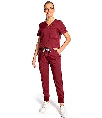 PuriPure Scrubs Set for Women Nurse Uniform Jogger Classic V-neck