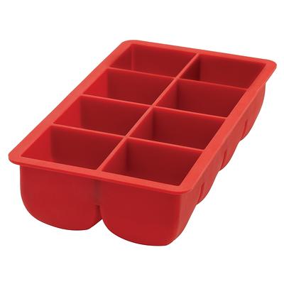 Large Ice Cube Tray - BPA-Free and Flexible Silicone Mold Makes Eight  2x2-Inch Cubes - Chill Water, Lemonade, Cocktails, or Juice by Home-Complete