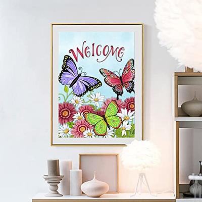 Diamond Painting Kits For Adults 12*16 Inch,diy 5d Round Full Drill Butterfly  Diamond Art,very Suitable For Home Leisure And Wall Decoration