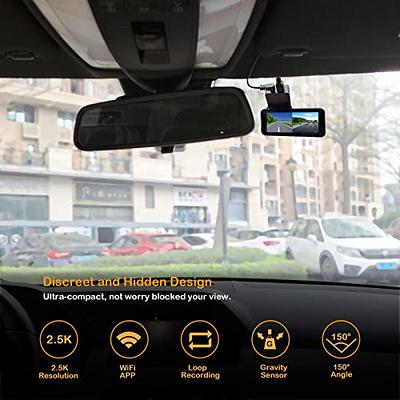 4K Wifi Dash Cam Front and Rear with 64GB Sd Card,3.5 Small Dash Camera  for Car