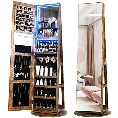 Jewelry Armoire with full length Mirror,Makeup organizer, jewelry box –  Sicotas