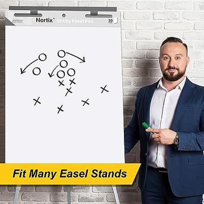 AFMAT Sticky Easel Pads Upgraded Flip Chart Paper Large Easel Paper for Teachers 25 x 30 Inches Self Stick Easel Paper for White Board 30 Sheets/Pad 4