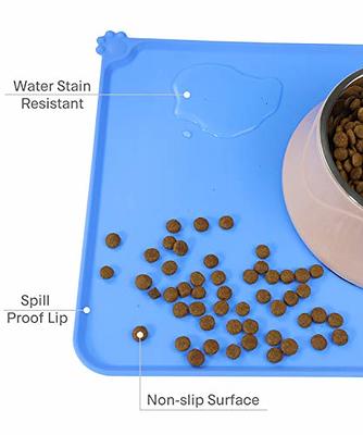  KVK 39.4 by 29.5in XXXL Dog Food Mats for Floors Waterproof Non  Slip - Dog Mat for Food and Water Bowls - Silicone Placemat for Dog Cat Pet  Protect Wooden Floor 