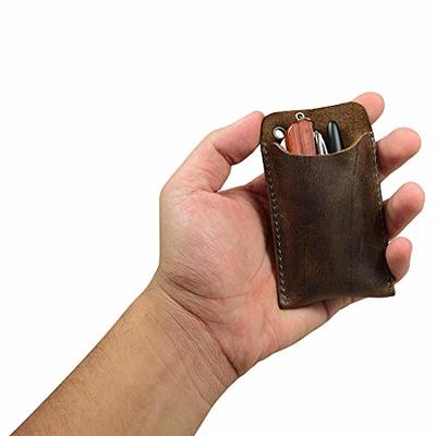 Hide & Drink, Leather EDC Pocket Slip, Swiss Army Knife Sleeve & Pen Holder  for Everyday Use, Camping Accessories, Handmade :: Bourbon Brown - Yahoo  Shopping