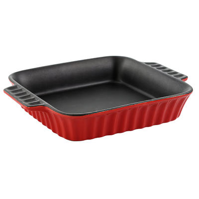 Crock Pot Artisan 1.25 Quart Rectangle Stoneware Bake Pan in Red