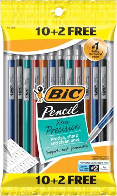 Bic #2 Mechanical Pencils, 0.7mm, 6ct - Multicolor : Target