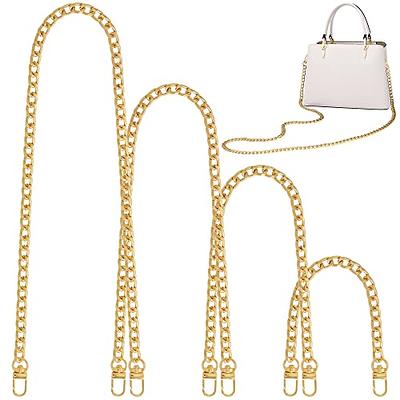 HAHIYO Purse Chain Strap Length 47.2 Spot-On Gold for Shoulder Cross Body Sling Purse Handbag Clutch Bag Replacement Strap Comfortable Flat 0.4