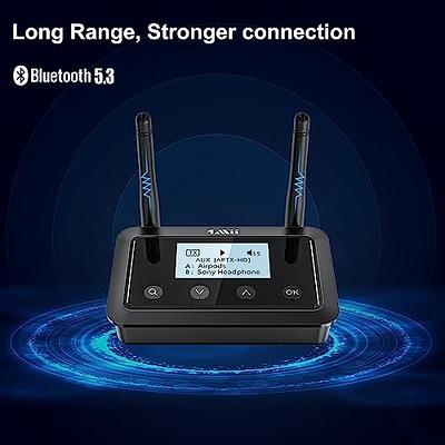 Long Range Bluetooth 5.3 Transmitter Receiver For TV Home Stereo Audio  Adapter