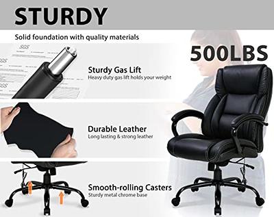 Office Chair Ergonomic Desk Chair Massage Computer Chair with Lumbar  Support Adjustable Armrest Task Chair Rolling Swivel PU Leather Executive  Chair for Men (Brown) 