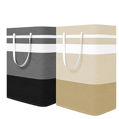 Kewjug 2-Pack Large Laundry Hamper Laundry Basket，Freestanding Waterproof Collapsible  Laundry Baskets for Clothes Organizer in Laundry Room Bedroom Bathroom 80L  (Black&Beige) - Yahoo Shopping