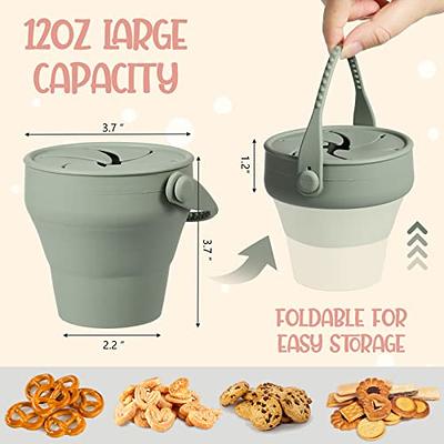 Foldable Snack Cup for Toddlers and Babies - Non-Spill Snack Container for  Toddlers Made of Food-Grade Silicone - BPA and Phthalates-Free Baby Snack