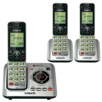 VTech DECT 6.0 Cordless Single Handset Phone with Caller ID/Call Waiting,  Red