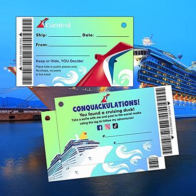 Cruising Ducks for Norwegian Cruise Line Boarding Pass Hang Tag with Rubber  Bands | 30 Pack | Tags 2 x 3.5 inches Size to Attach to Sailor Rubber