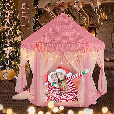 Watnature Kids Play Tent with LED Lights, Princess Castle Tent, Hexagon  Large Playhouse Toys for Children Indoor Outdoor Games Warmtent - The Home  Depot