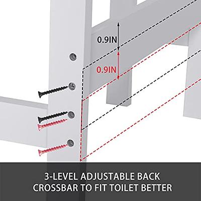 MUPATER Bathroom Over-The-Toilet Storage Cabinet Organizer with Shelves and  Doors, Small Freestanding Toilet Shelf Space Saver with Anti-Tip Design