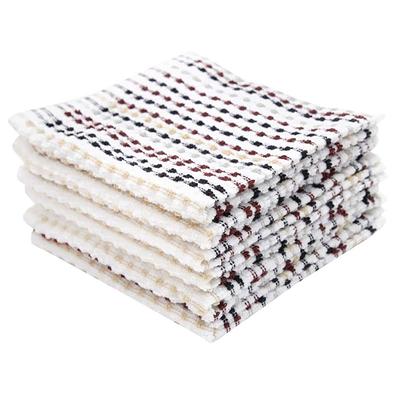 T-Fal Coordinating Flat Waffle Weave Dish Cloth, Set of 12 - Sand