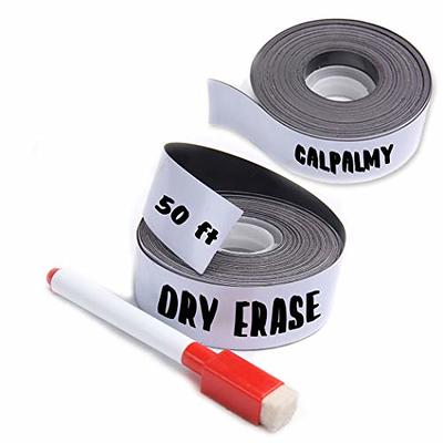 1 Inch Wide x 100 Feet Long Sticky Magnetic Strip for DIY, Arts and Crafts,  Cosmetics, Easy to Cut and Flexible Magnetic and Adhesive Tape Roll for  Fridge Door, Whiteboard 
