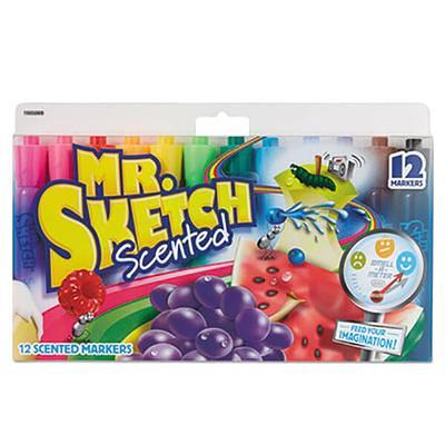 Mr. Sketch Scented Washable Markers, Chisel Tip, Assorted, 192