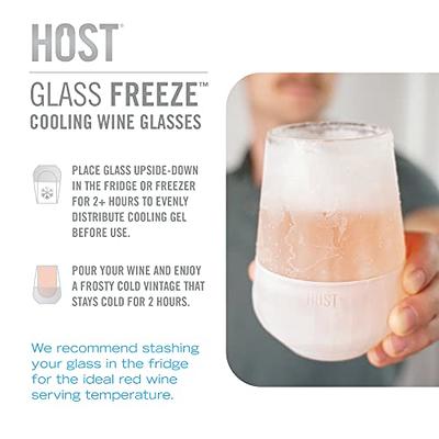 Host Freeze Cooling Glasses, Freezer Gel Stemless Wine Glasses for Red &  White Wine, Insulated Glass with Silicone Band, Set of 2, 8.5 oz - Yahoo  Shopping