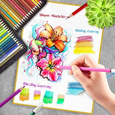 Shuttle Art 180 Colored Pencils, Soft Core Coloring Pencils Set with 4  Sharpeners, Professional Color Pencils for Artists Kids Adults Coloring