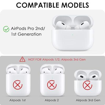 VISOOM Airpods Pro 2nd Generation Case - Airpods Pro 2 Bling Case Cover  with Lanyard Women 2022 Crystal TPU Hard Protective iPod Pro 2 Wireless
